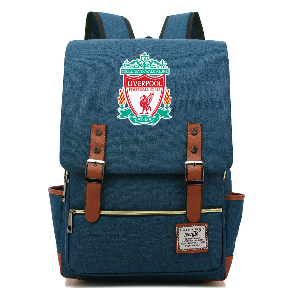 Liverpool Football Club Canvas Travel Backpack School Book Bag
