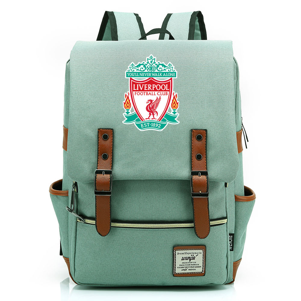 Liverpool Football Club Canvas Travel Backpack School Book Bag