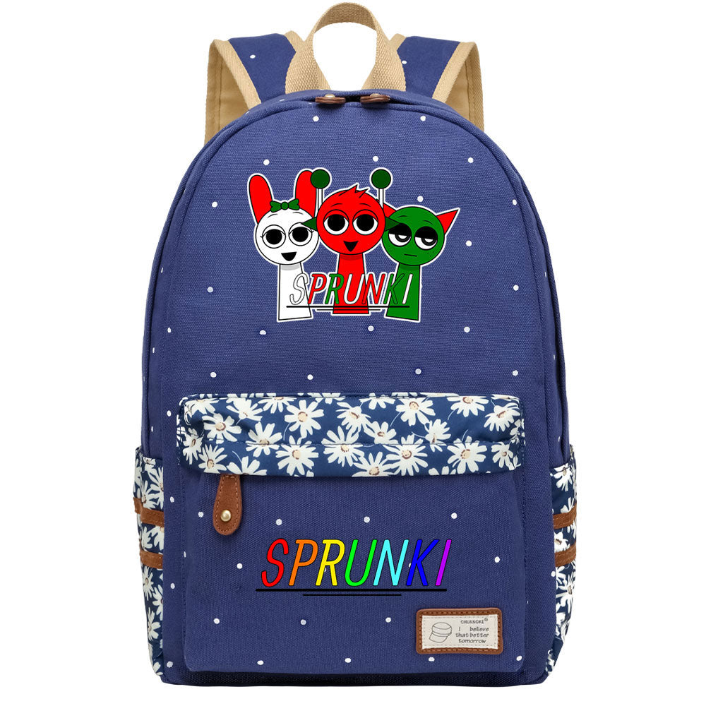 Sprunki Fashion Canvas Travel Backpack School Bag