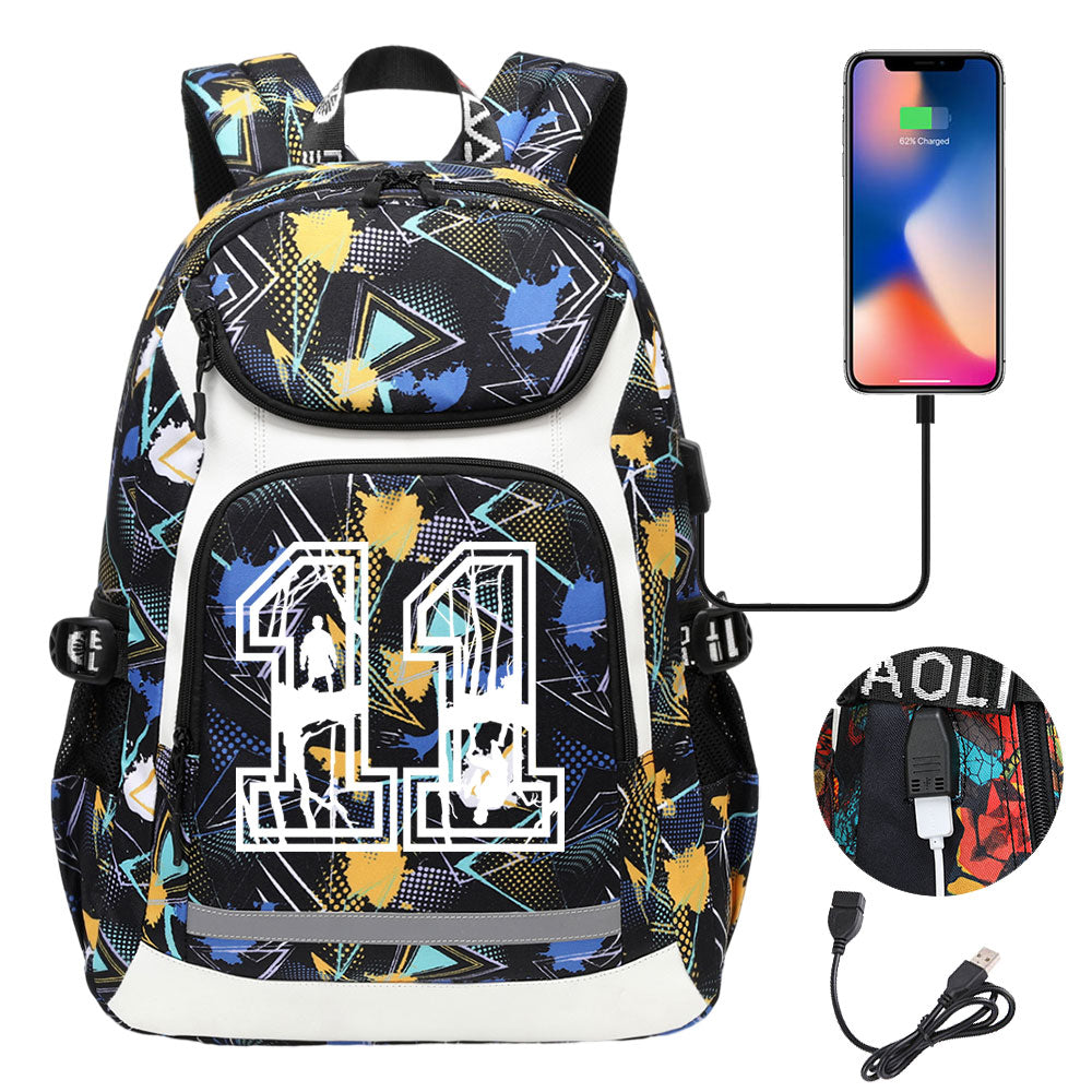 Strangers Things 11 USB Charging Backpack School NoteBook Laptop Travel Bags