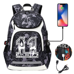 Strangers Things 11 USB Charging Backpack School NoteBook Laptop Travel Bags