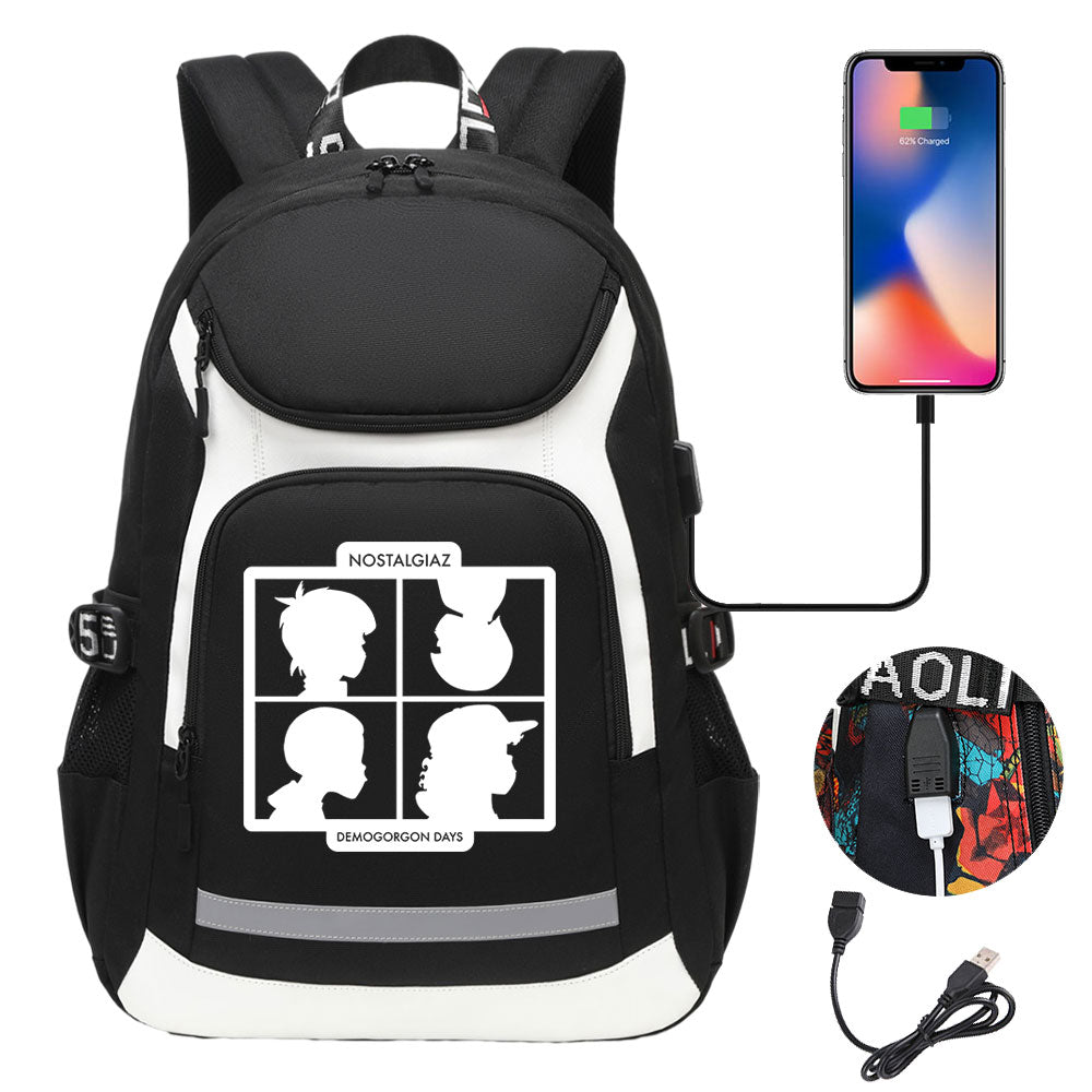 Strangers Things 11 USB Charging Backpack School NoteBook Laptop Travel Bags