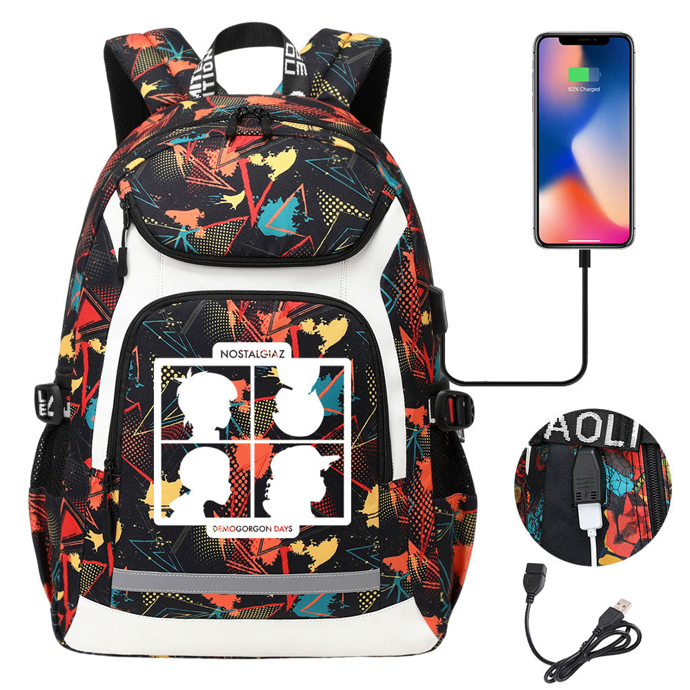 Strangers Things 11 USB Charging Backpack School NoteBook Laptop Travel Bags