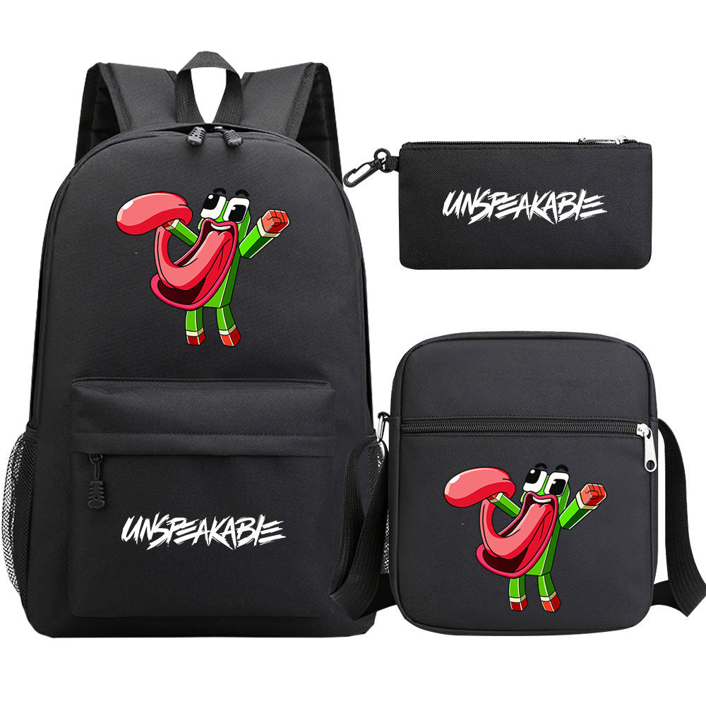 Unspeakable Gaming Frog SchoolBag Backpack Shoulder Bag Book Pencil Bags 3pcs Set