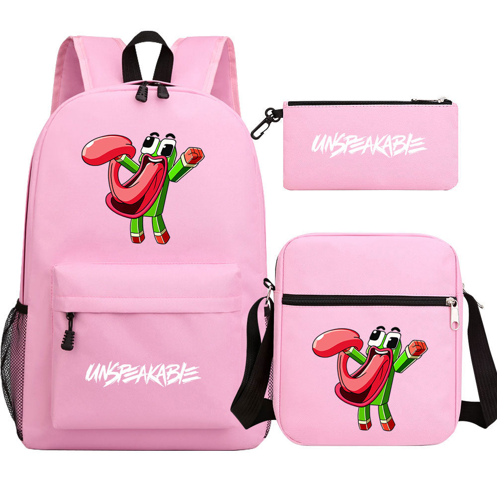 Unspeakable Gaming Frog SchoolBag Backpack Shoulder Bag Book Pencil Bags 3pcs Set