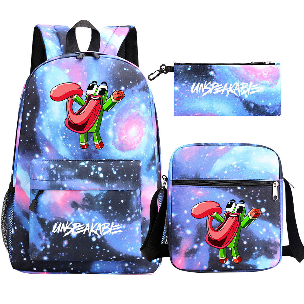 Unspeakable Gaming Frog SchoolBag Backpack Shoulder Bag Book Pencil Bags 3pcs Set