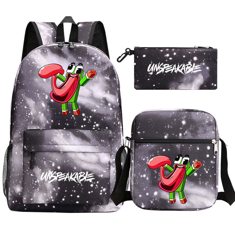 Unspeakable Gaming Frog SchoolBag Backpack Shoulder Bag Book Pencil Bags 3pcs Set