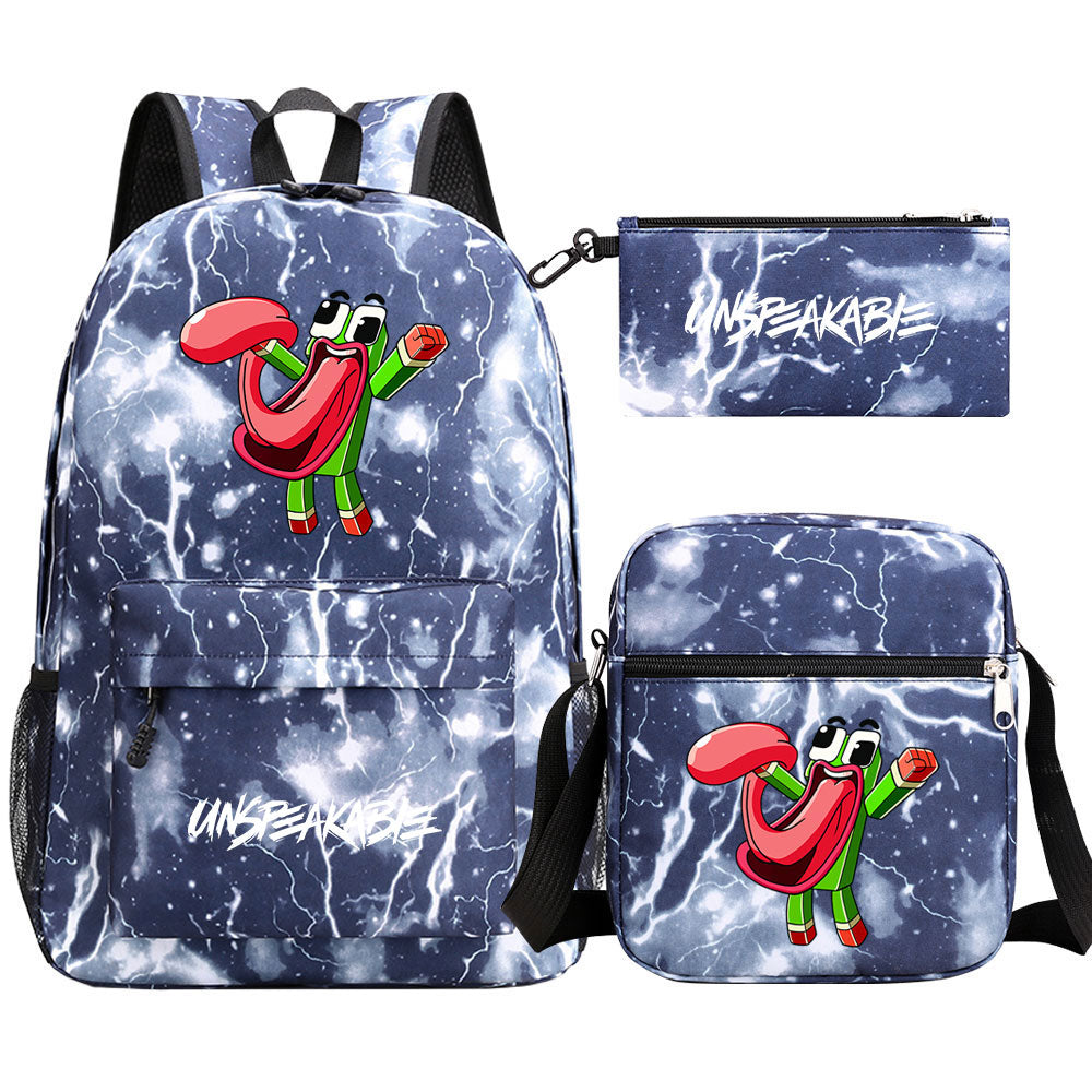 Unspeakable Gaming Frog SchoolBag Backpack Shoulder Bag Book Pencil Bags 3pcs Set