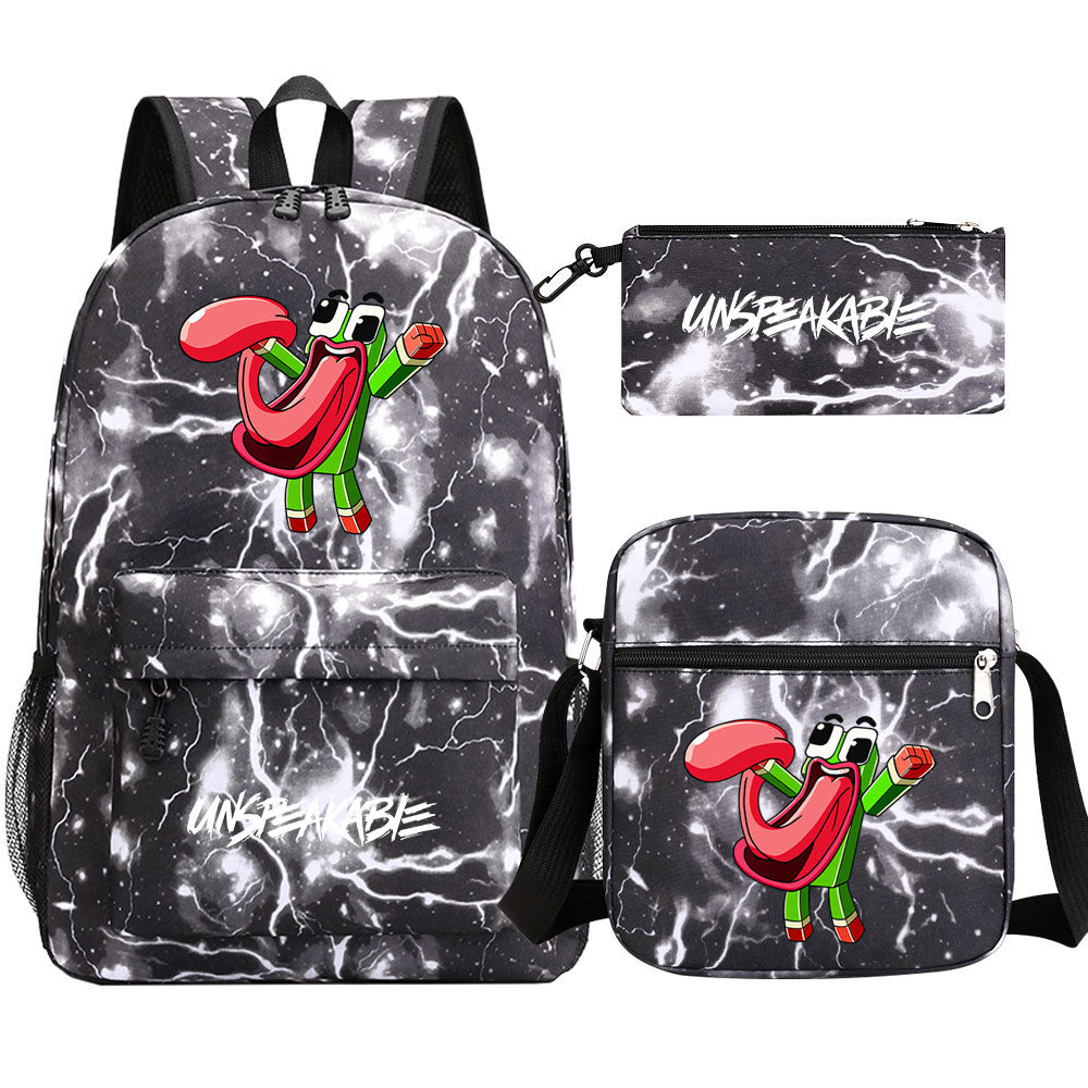 Unspeakable Gaming Frog SchoolBag Backpack Shoulder Bag Book Pencil Bags 3pcs Set