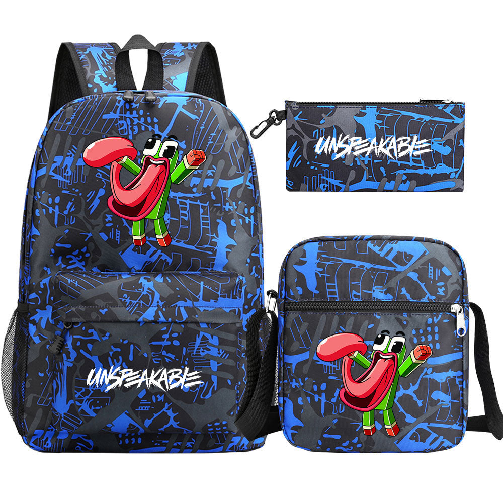 Unspeakable Gaming Frog SchoolBag Backpack Shoulder Bag Book Pencil Bags 3pcs Set