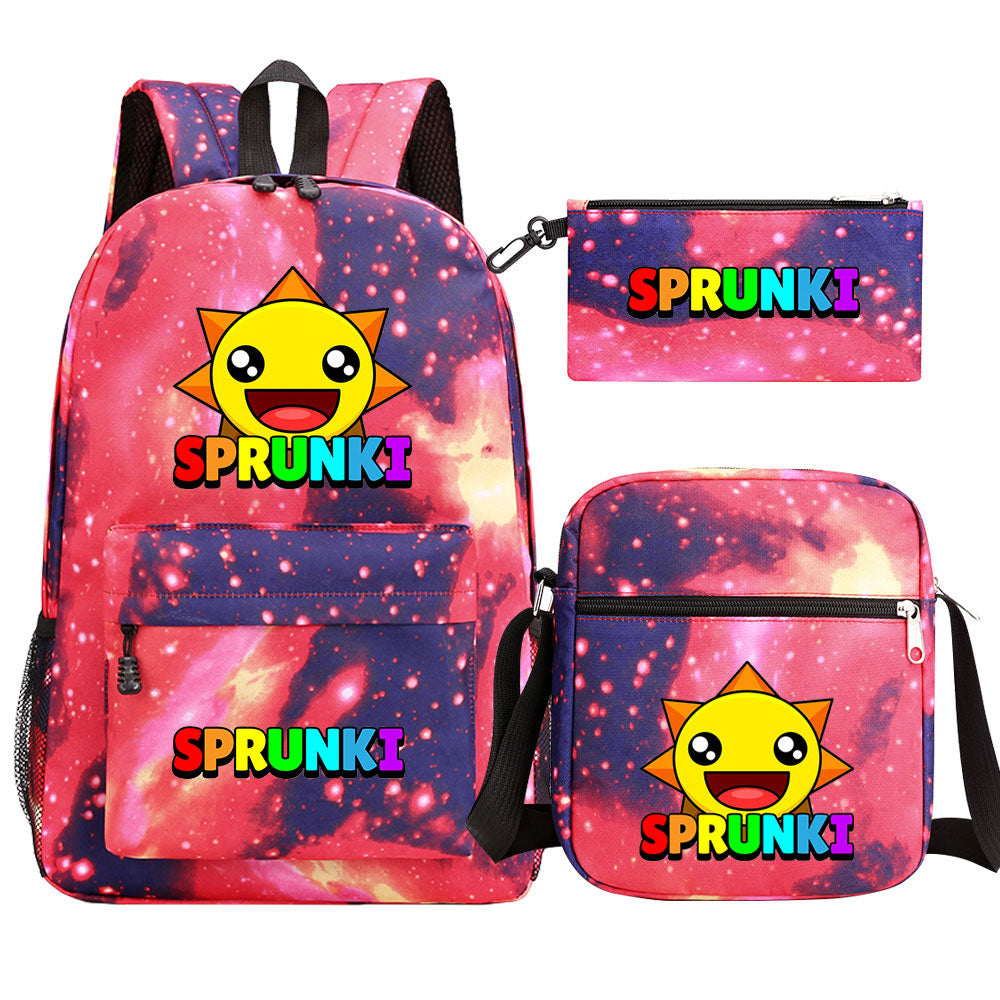 Sprunki SchoolBag Backpack Shoulder Bag Book Pencil Bags  3pcs Set