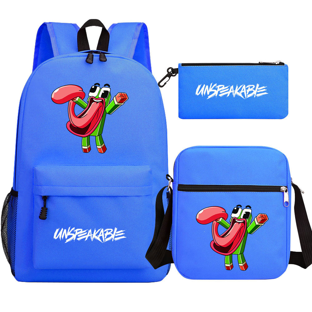 Unspeakable Gaming Frog SchoolBag Backpack Shoulder Bag Book Pencil Bags 3pcs Set
