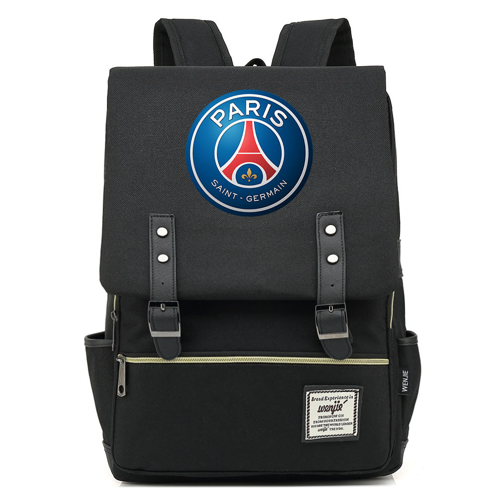 Paris Saint Germain Football Club Canvas Travel Backpack School Book Bag