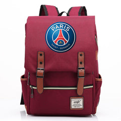 Paris Saint Germain Football Club Canvas Travel Backpack School Book Bag