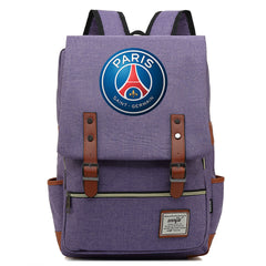 Paris Saint Germain Football Club Canvas Travel Backpack School Book Bag