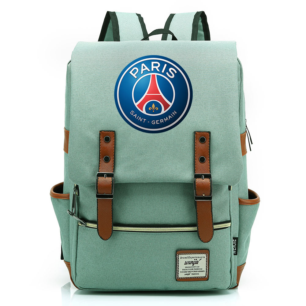 Paris Saint Germain Football Club Canvas Travel Backpack School Book Bag