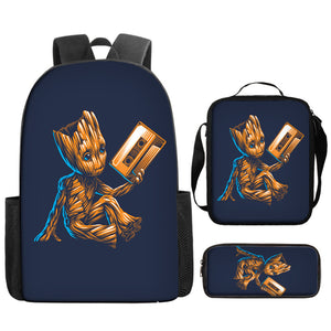 Guardians of the Galaxy Schoolbag Backpack Lunch Bag Pencil Case 3pcs Set Gift for Kids Students