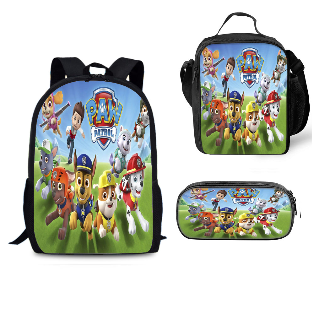 Paw Patrol Schoolbag Backpack Lunch Bag Pencil Case Set Gift for Kids Students