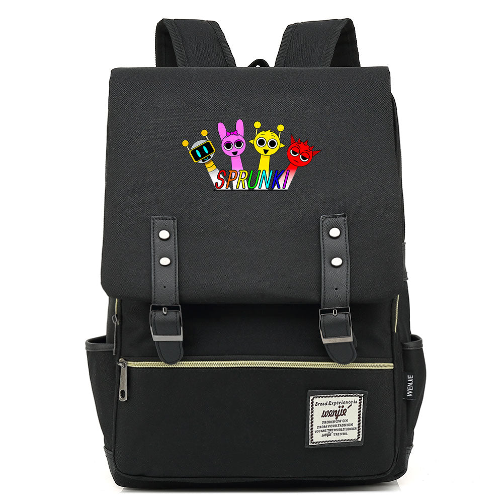 Sprunki Cosplay Canvas Travel Backpack School Bag