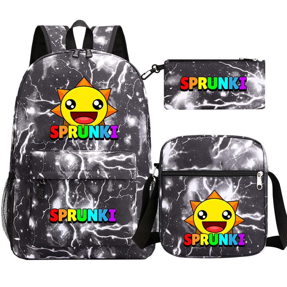 Sprunki SchoolBag Backpack Shoulder Bag Book Pencil Bags  3pcs Set