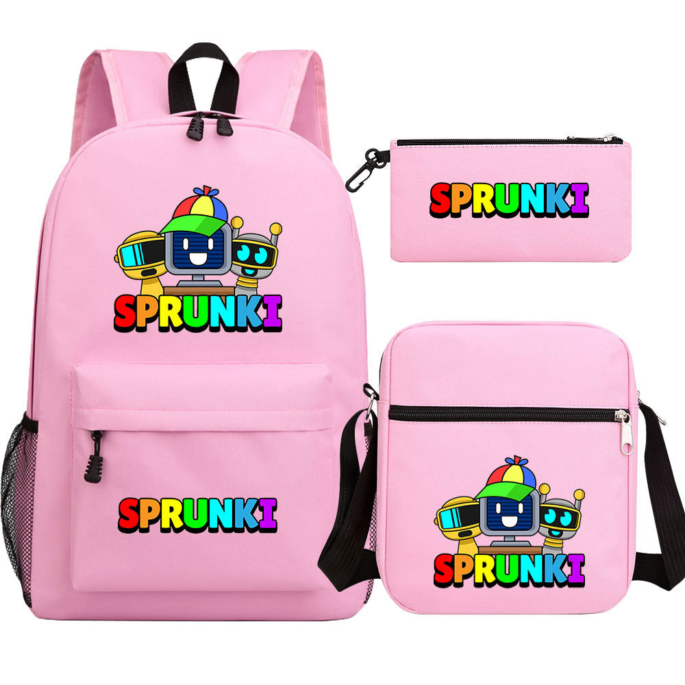 Sprunki SchoolBag Backpack Shoulder Bag Book Pencil Bags  3pcs Set