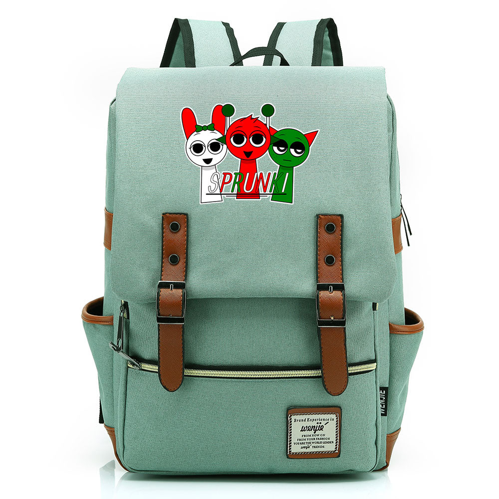 Sprunki Cosplay Canvas Travel Backpack School Bag