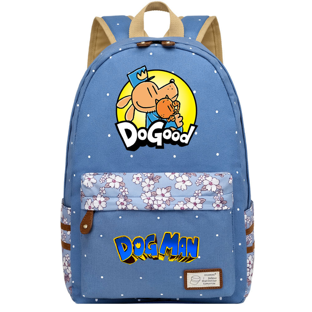 Dog Man Fashion Canvas Travel Backpack School Bag
