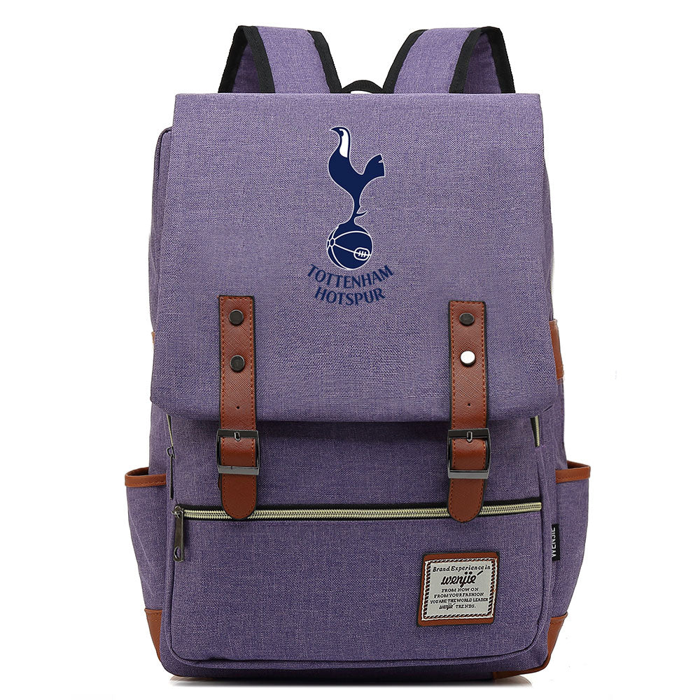 Tottenham Hotspur Football Club Canvas Travel Backpack School Book Bag