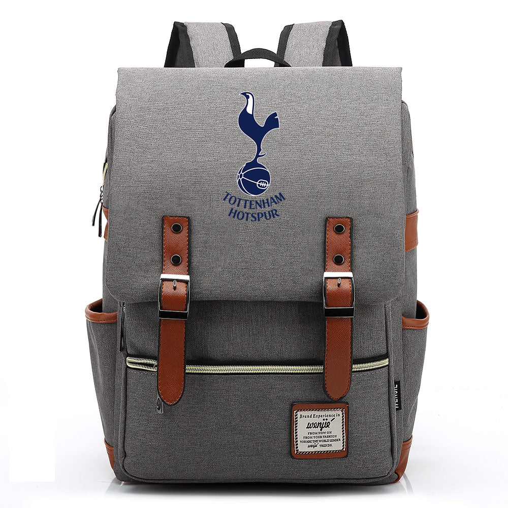 Tottenham Hotspur Football Club Canvas Travel Backpack School Book Bag