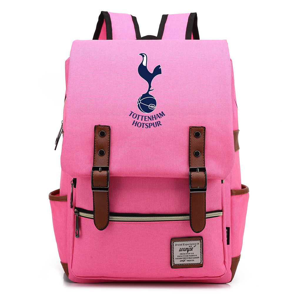 Tottenham Hotspur Football Club Canvas Travel Backpack School Book Bag