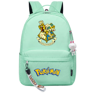 Pokemon Pikachu USB Charging Backpack Shoolbag Notebook Bag Gifts for Kids Students