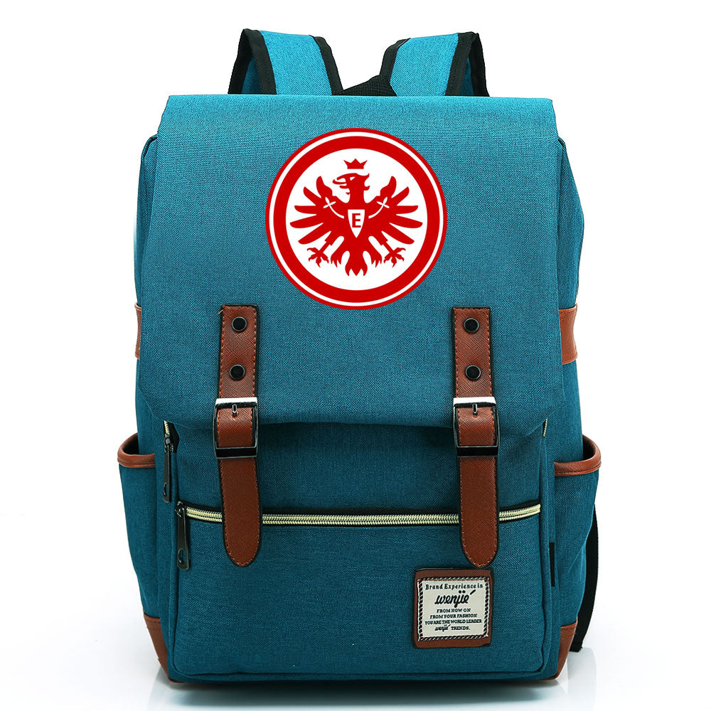 Eintracht Frankfurt Football Club Canvas Travel Backpack School Book Bag