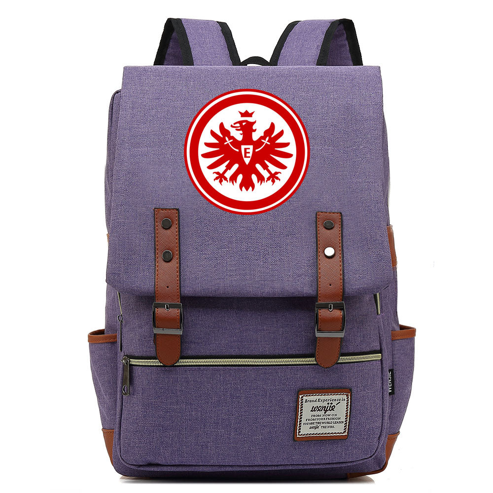Eintracht Frankfurt Football Club Canvas Travel Backpack School Book Bag