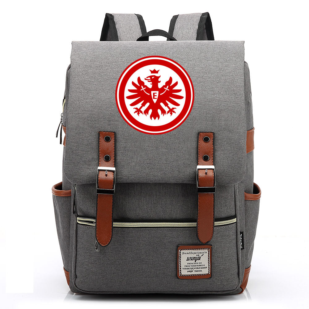 Eintracht Frankfurt Football Club Canvas Travel Backpack School Book Bag