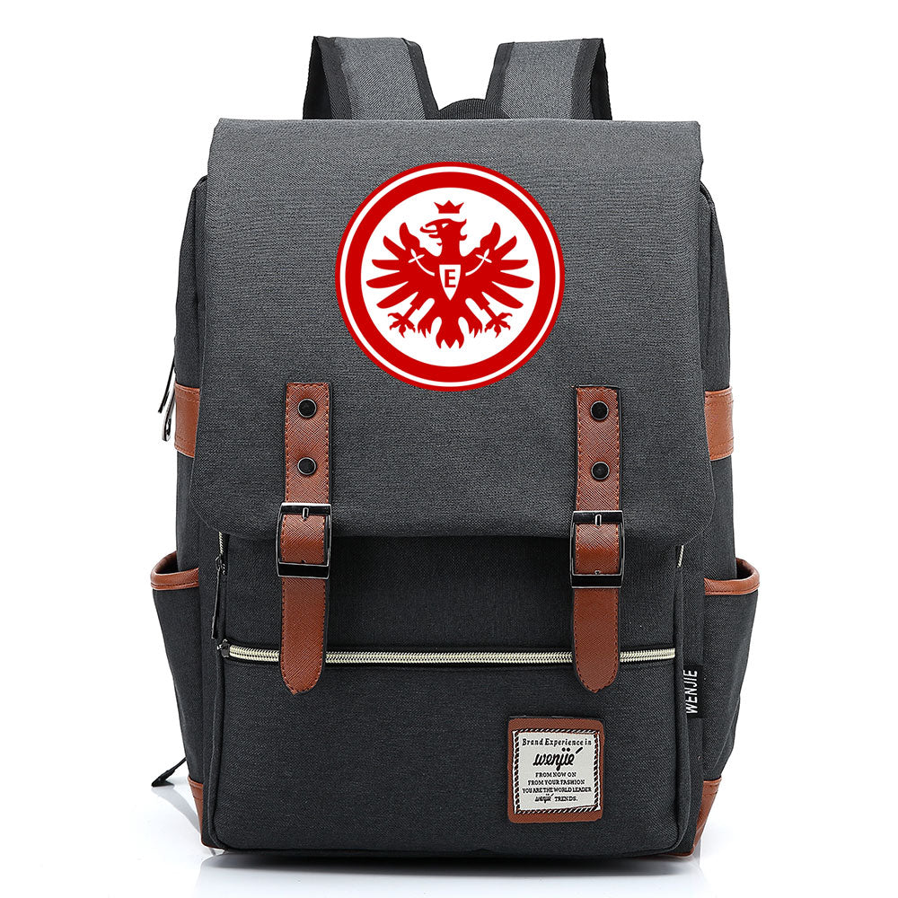Eintracht Frankfurt Football Club Canvas Travel Backpack School Book Bag