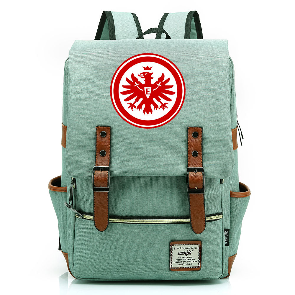 Eintracht Frankfurt Football Club Canvas Travel Backpack School Book Bag