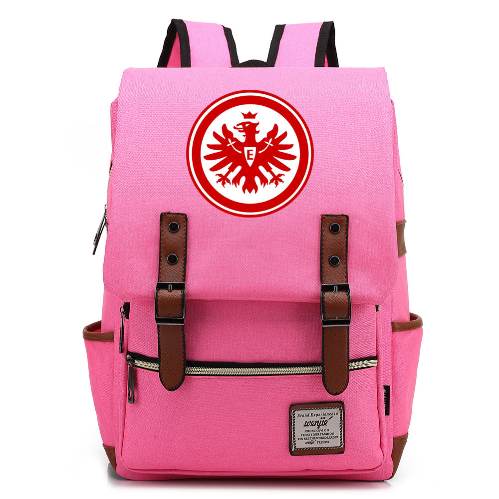 Eintracht Frankfurt Football Club Canvas Travel Backpack School Book Bag
