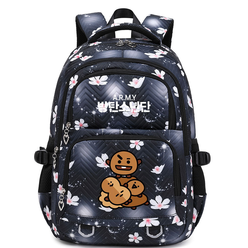 KPOP BTS Shooky Waterproof Backpacks Kids School Bags Teenagers Backpack