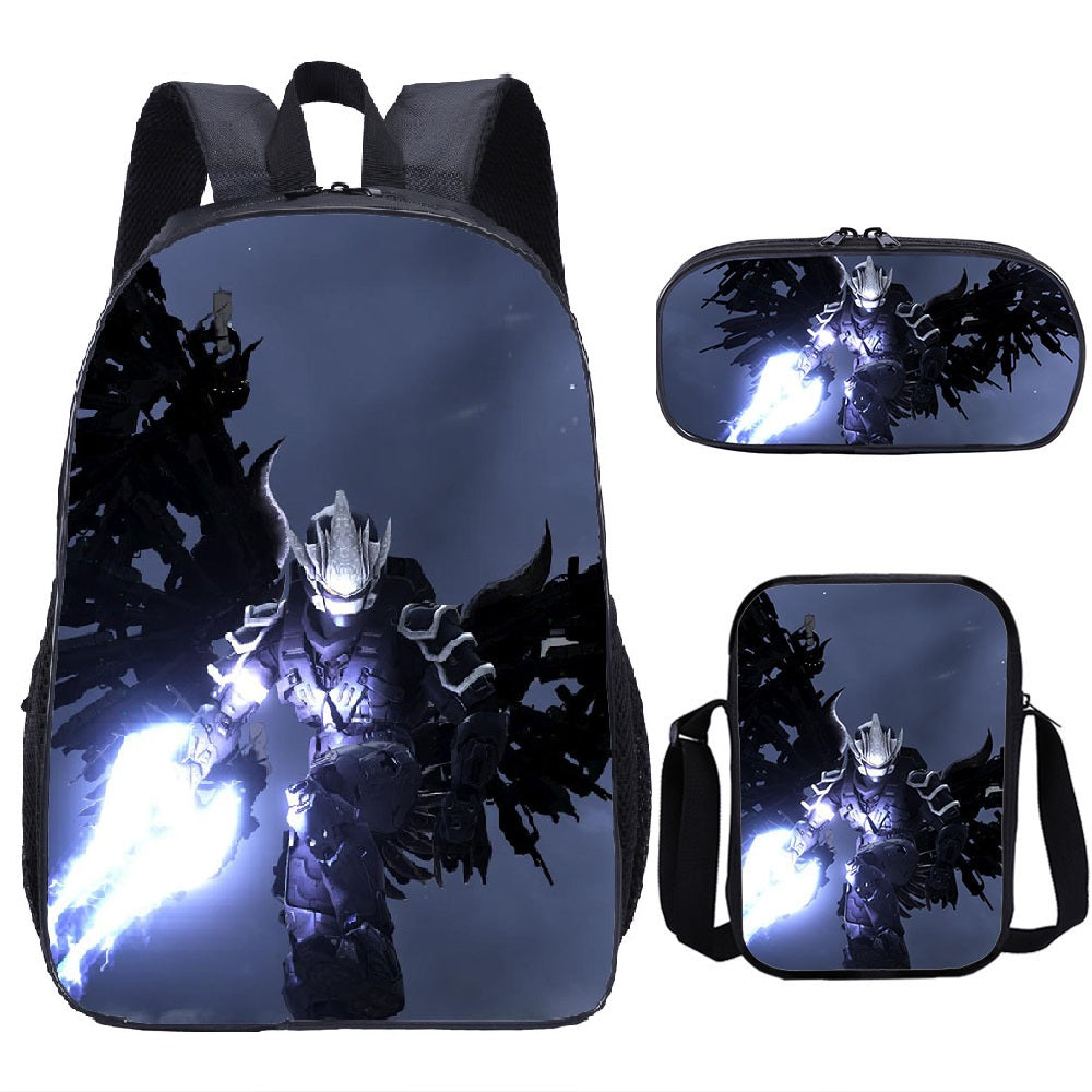 Halo Infinite Schoolbag Backpack Lunch Bag Pencil Case 3pcs Set Gift for Kids Students