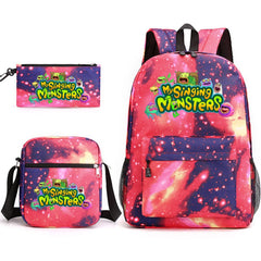 My Singing Monster SchoolBag Backpack Shoulder Bag Book Pencil Bags 3pcs Set