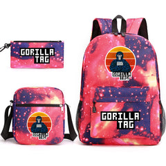 Gorilla Tag SchoolBag Backpack Shoulder Bag Book Pencil Bags 3pcs Set
