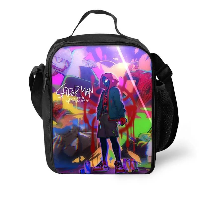 Spider Man Into the Spider-Verse Miles Morales  Lunch Box Bag Lunch Tote For Kids