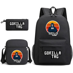 Gorilla Tag SchoolBag Backpack Shoulder Bag Book Pencil Bags 3pcs Set