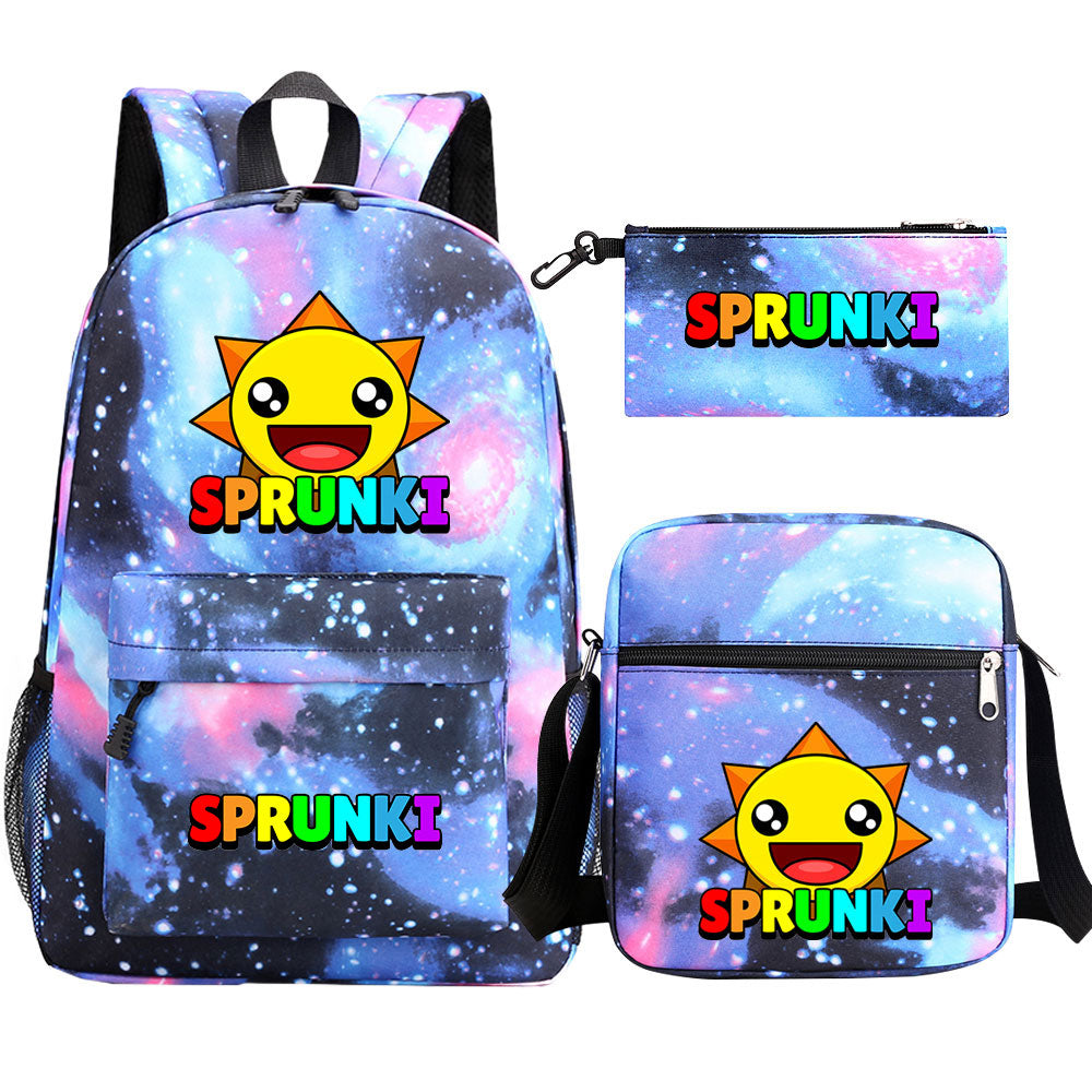 Sprunki SchoolBag Backpack Shoulder Bag Book Pencil Bags  3pcs Set