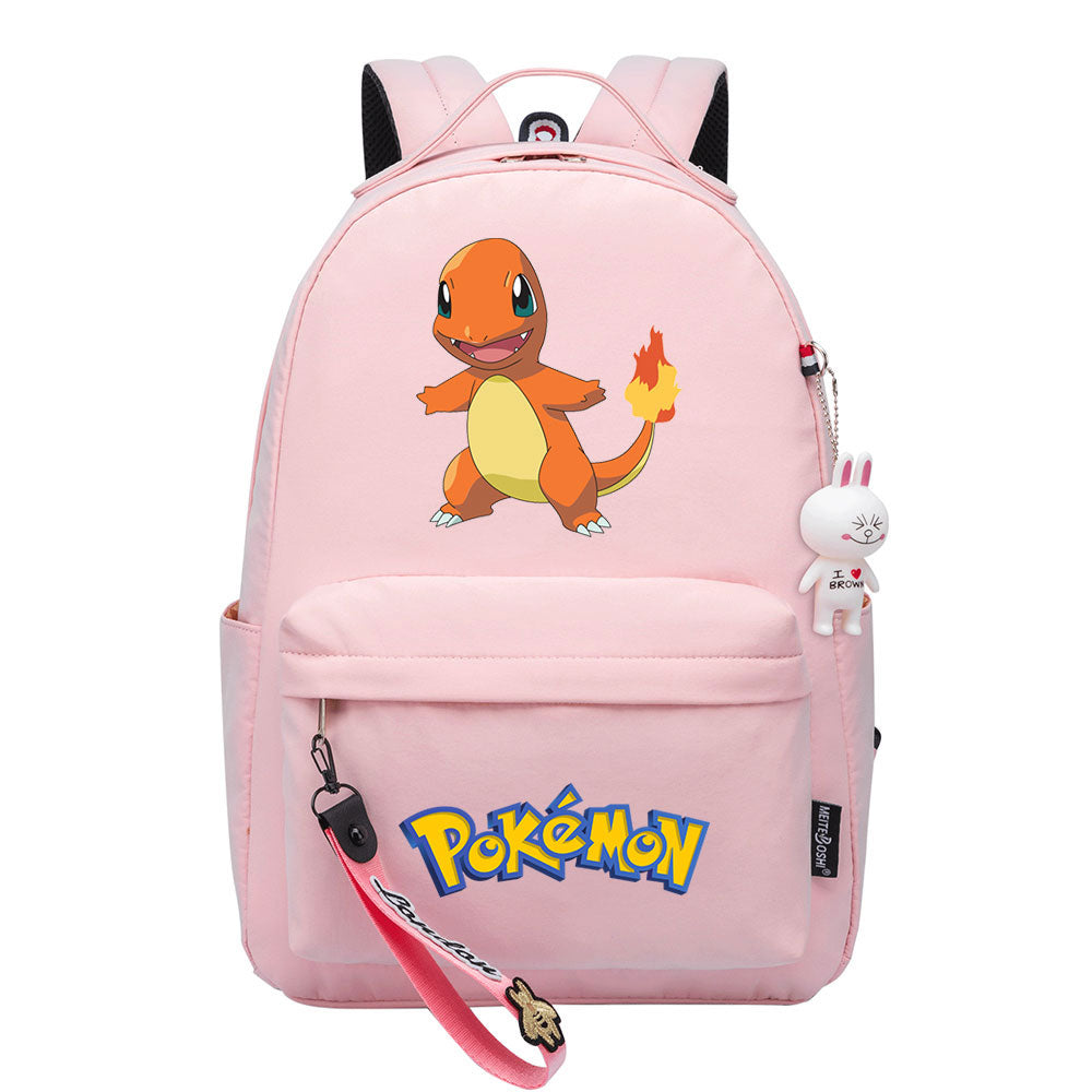 Pokemon Charmander Backpack Shoolbag Notebook Bag Gifts for Kids Students