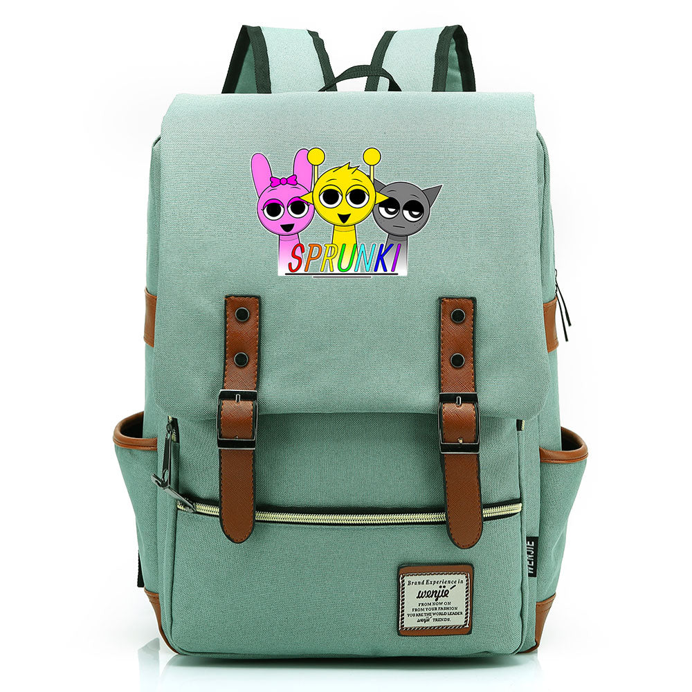 Sprunki Cosplay Canvas Travel Backpack School Bag