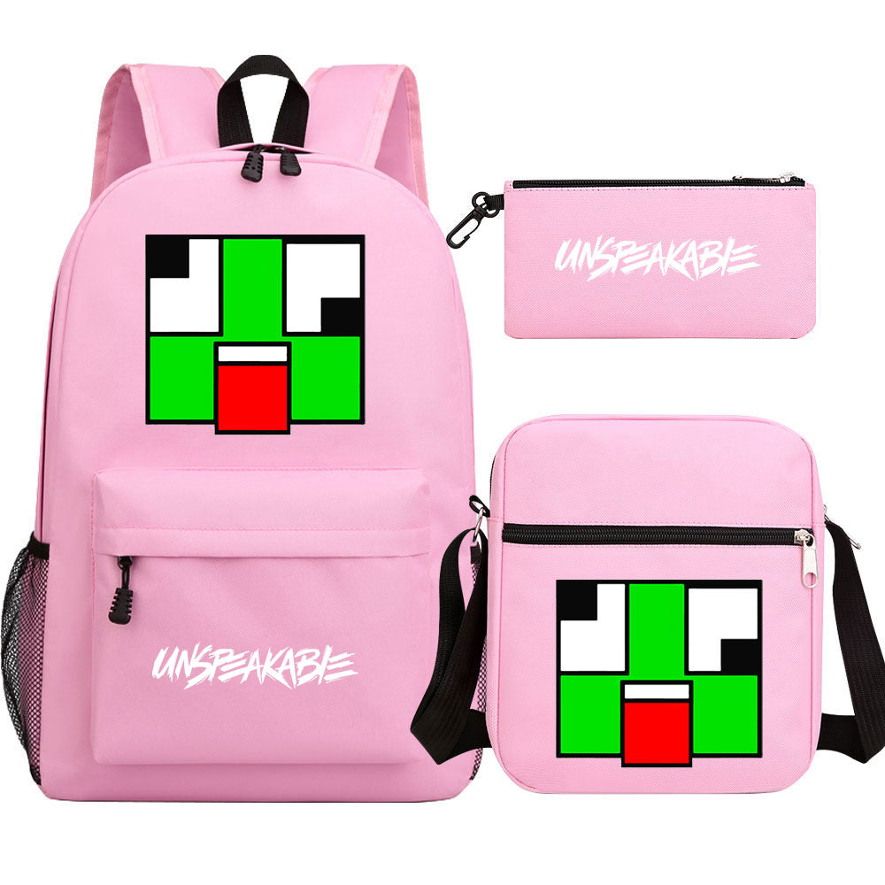 Unspeakable Gaming Frog SchoolBag Backpack Shoulder Bag Book Pencil Bags 3pcs Set