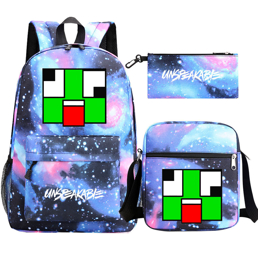 Unspeakable Gaming Frog SchoolBag Backpack Shoulder Bag Book Pencil Bags 3pcs Set
