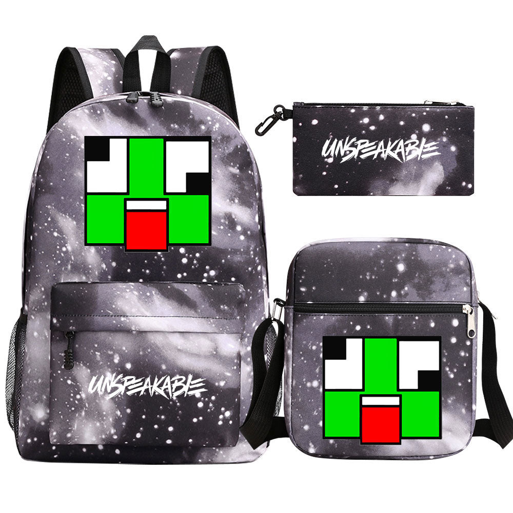 Unspeakable Gaming Frog SchoolBag Backpack Shoulder Bag Book Pencil Bags 3pcs Set