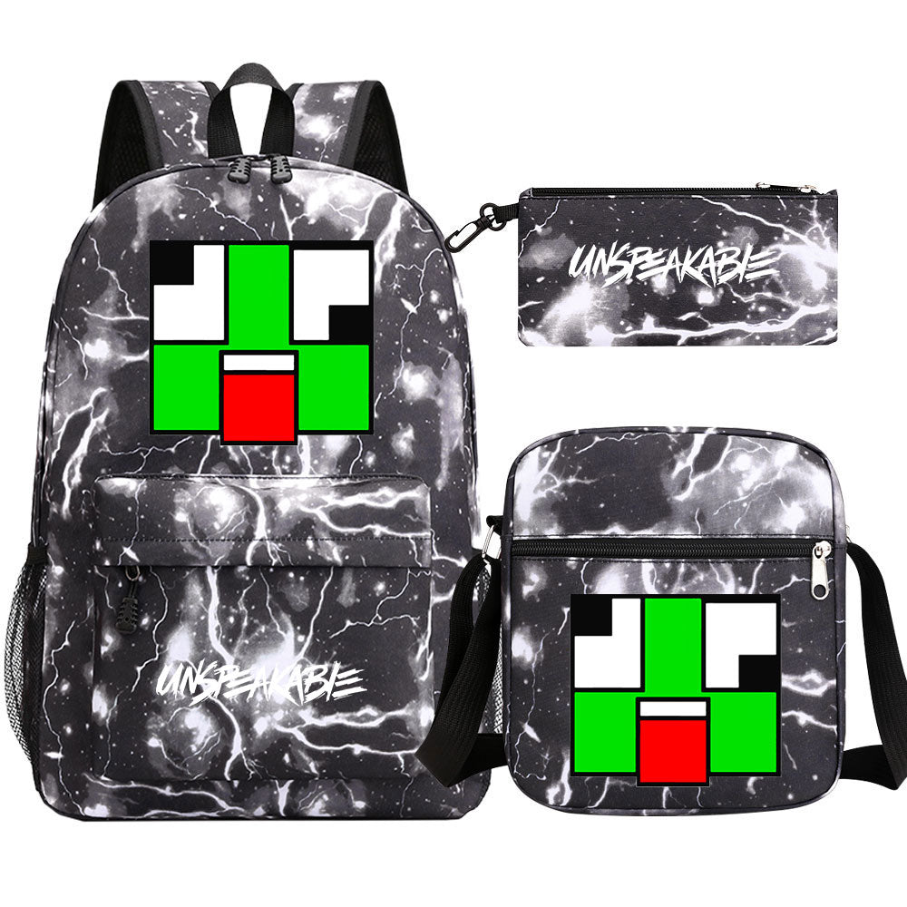 Unspeakable Gaming Frog SchoolBag Backpack Shoulder Bag Book Pencil Bags 3pcs Set